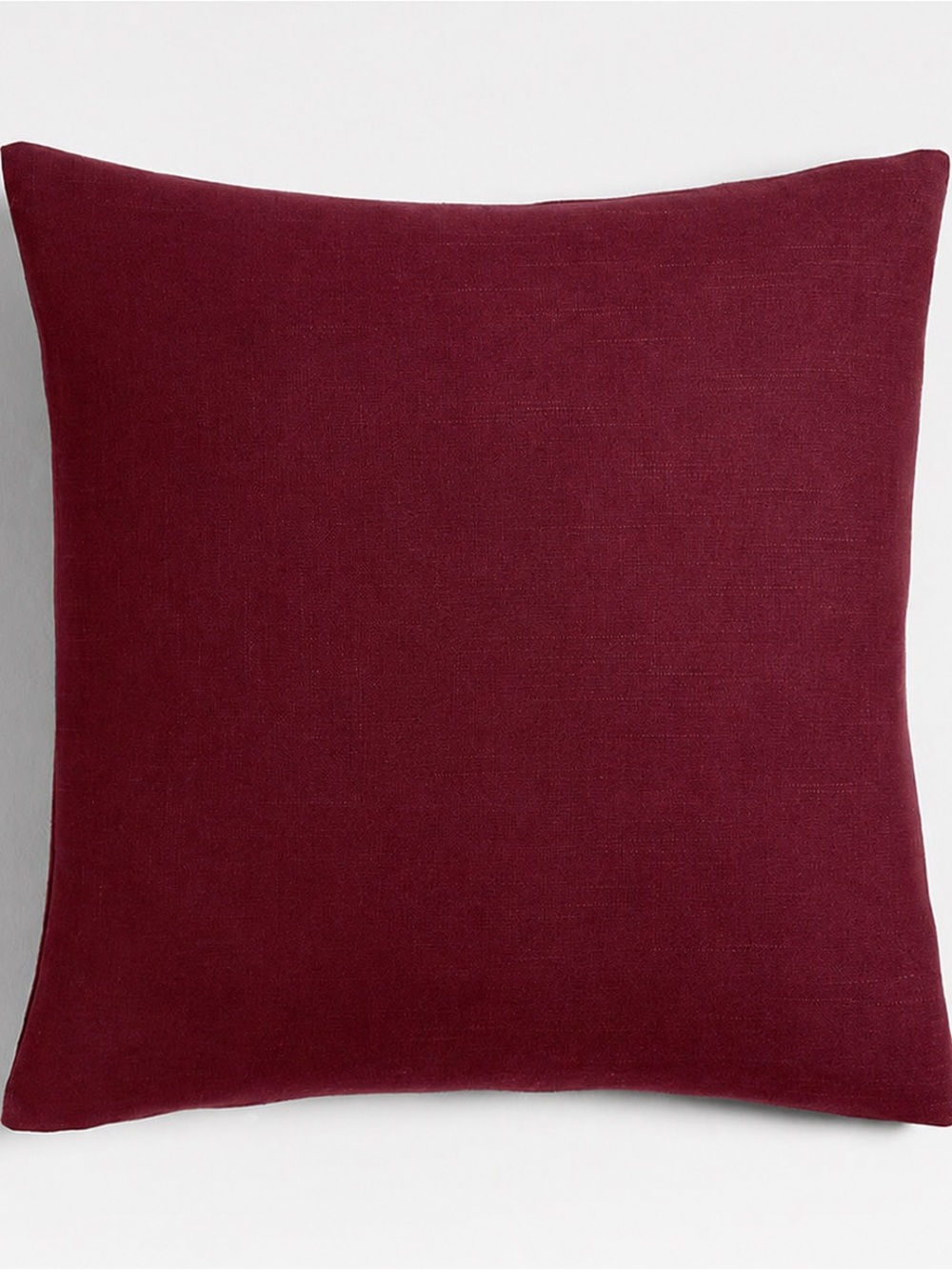 Crate & Barrel Organic Cotton Pillow Covers 20x20 Burgundy Set of 2 NWT